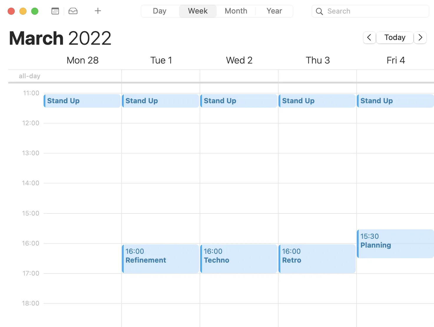On Friday, the meeting started half an hour earlier.