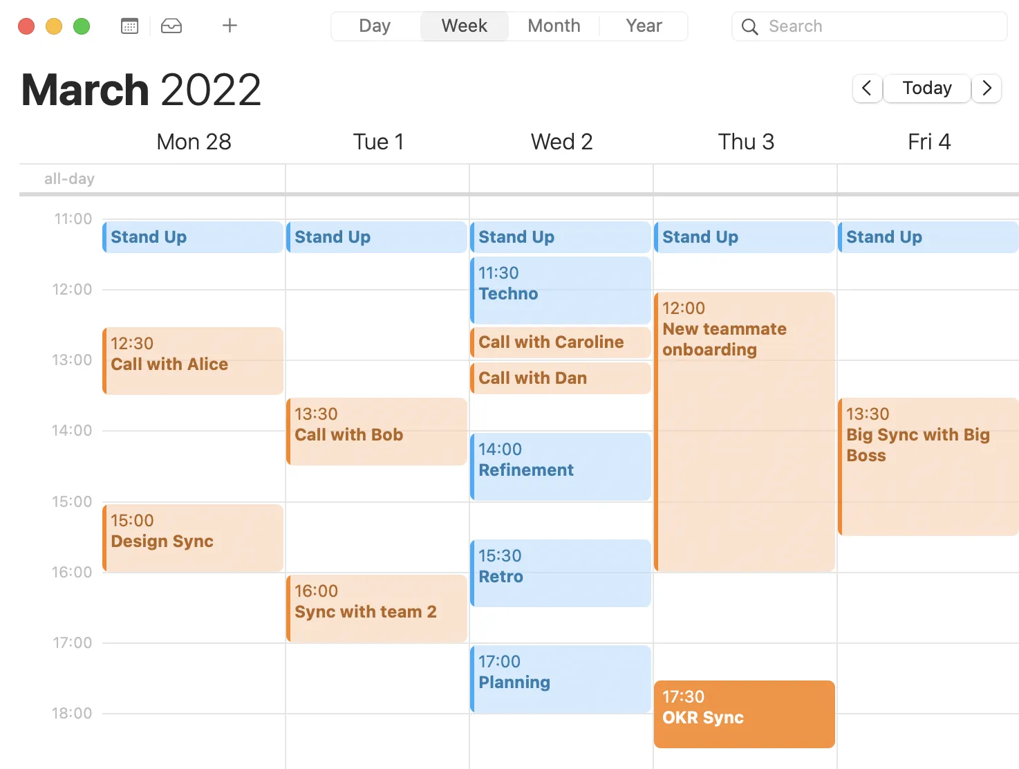 The manager scheduled all team meetings for Wednesday.