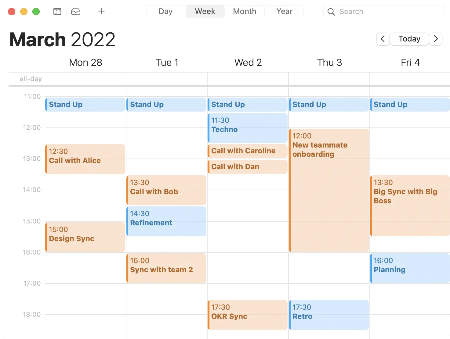 The manager schedules meetings with the team in available slots.