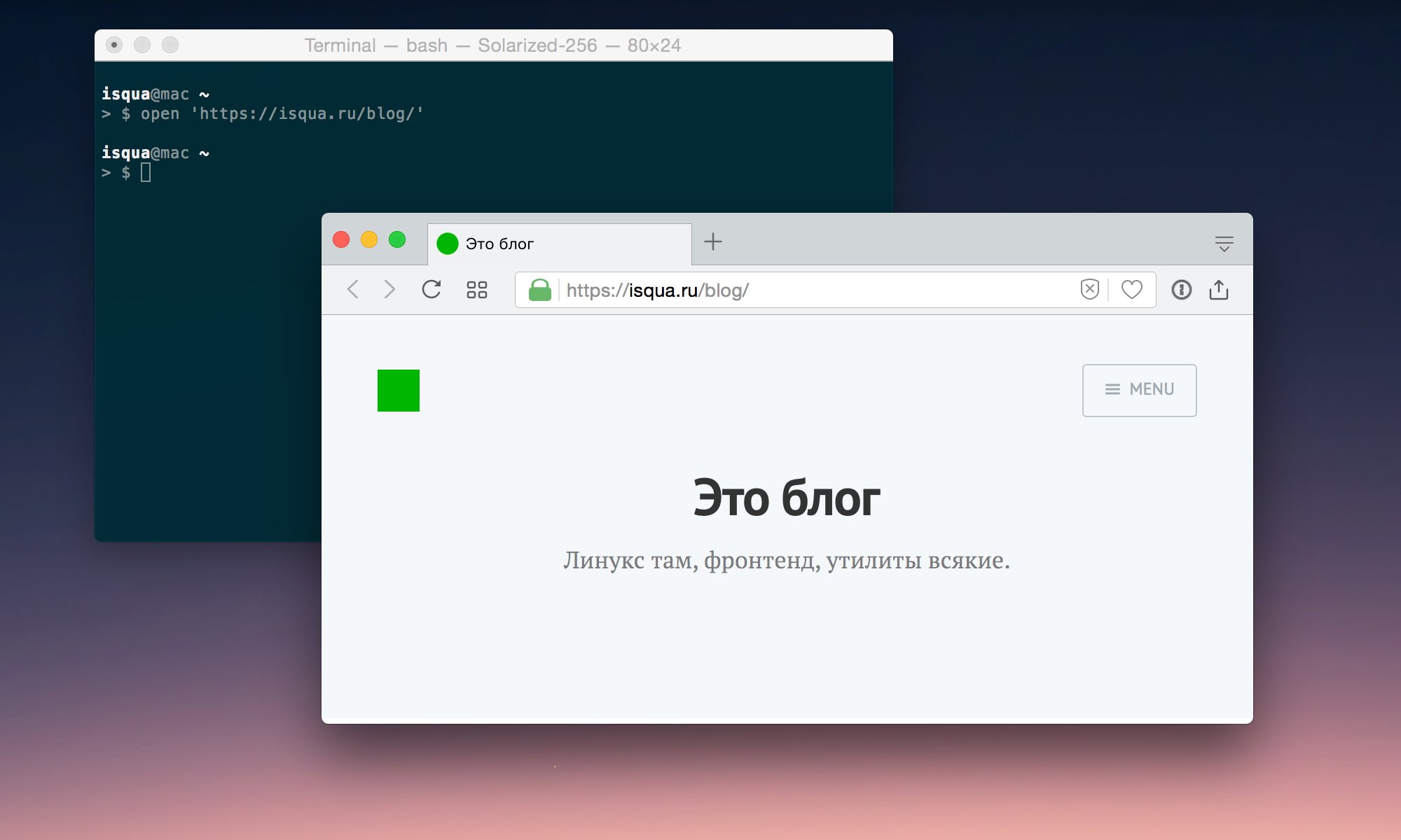 Терминал macos